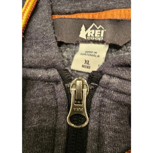 REI Co-Op Full Zip Hoodie Jacket Sz XL Outdoor Hiking Sweatshirt - Picture 4 of 9